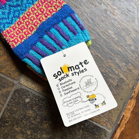 Socklady Sol Mate Hand-Knit Socks in "Bluebell" NWT - Picture 9 of 10